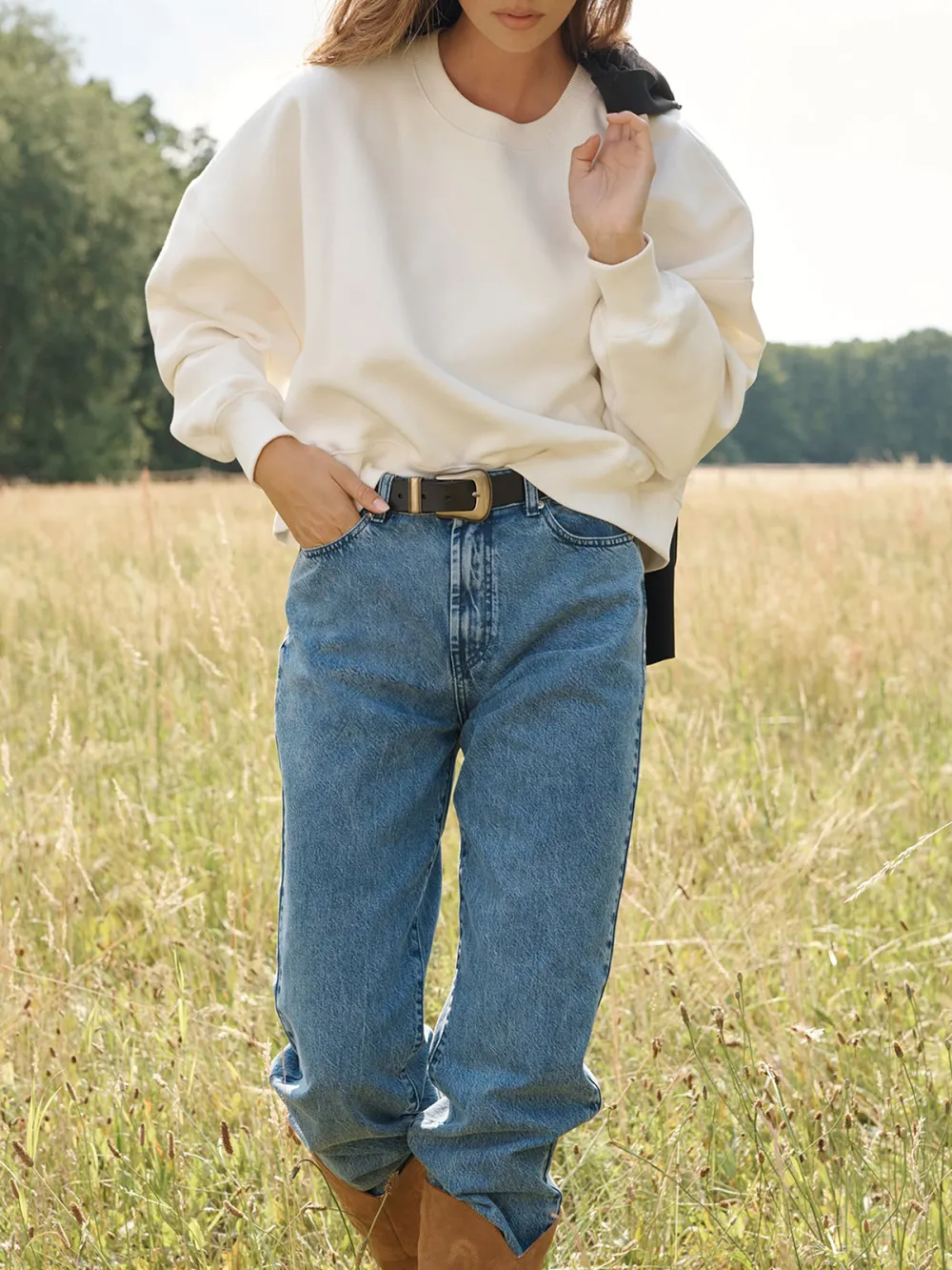 Colored Denim Casual Style Trousers Jeans