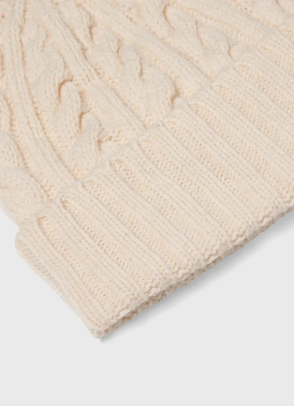 Classic Lambswool Cable Knit Beanie