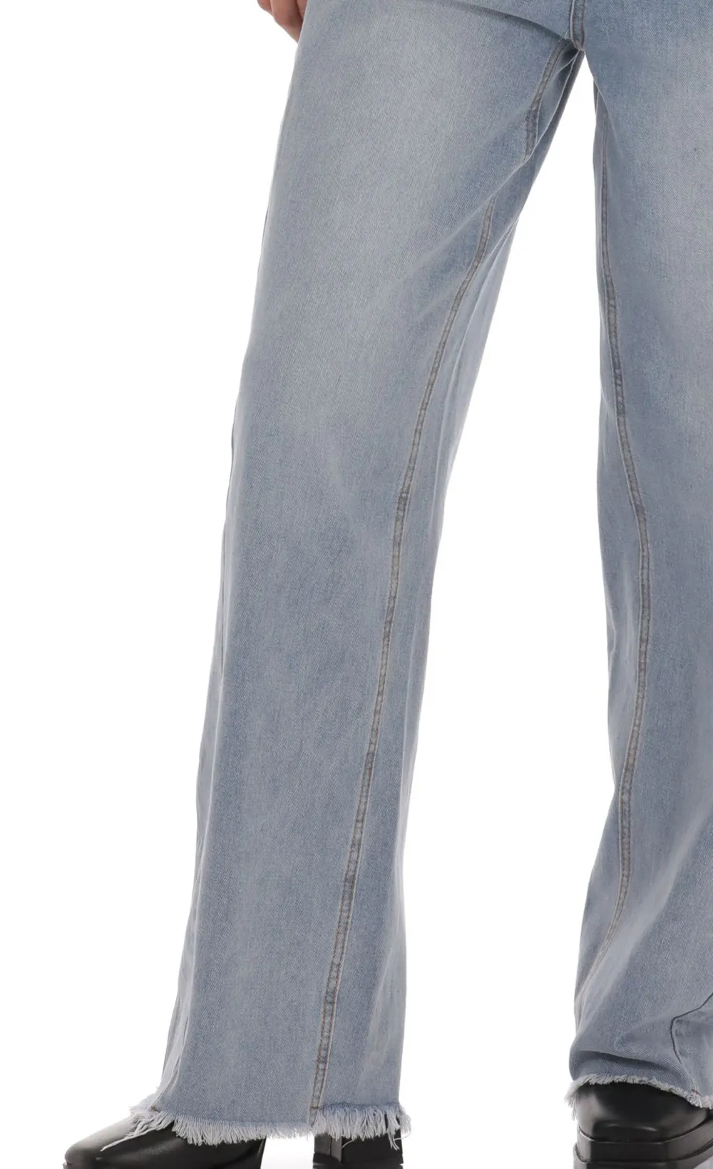 Faded Cutoff Jeans in Denim