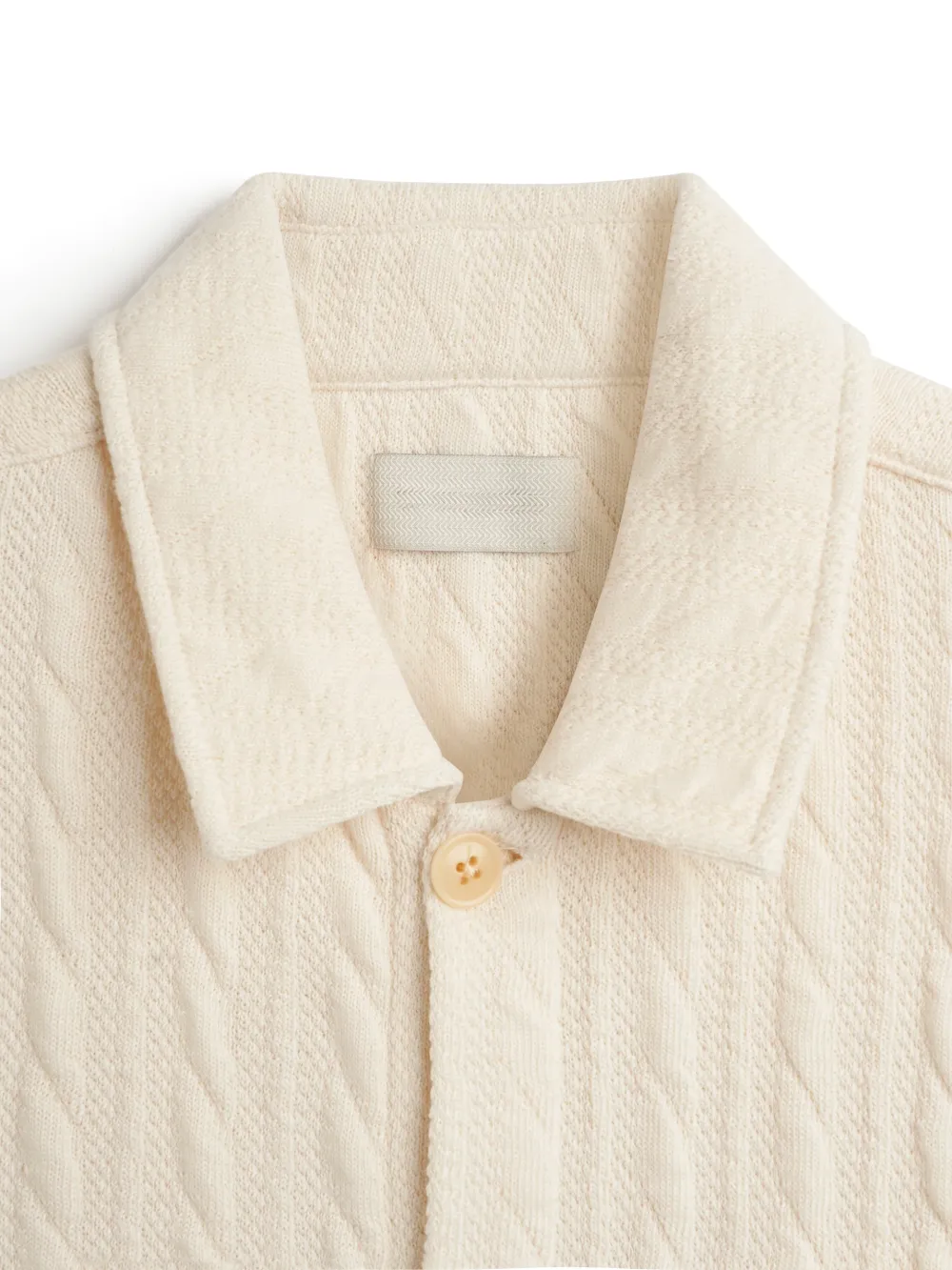 Cream Casual Style Short Sleeve Shirt