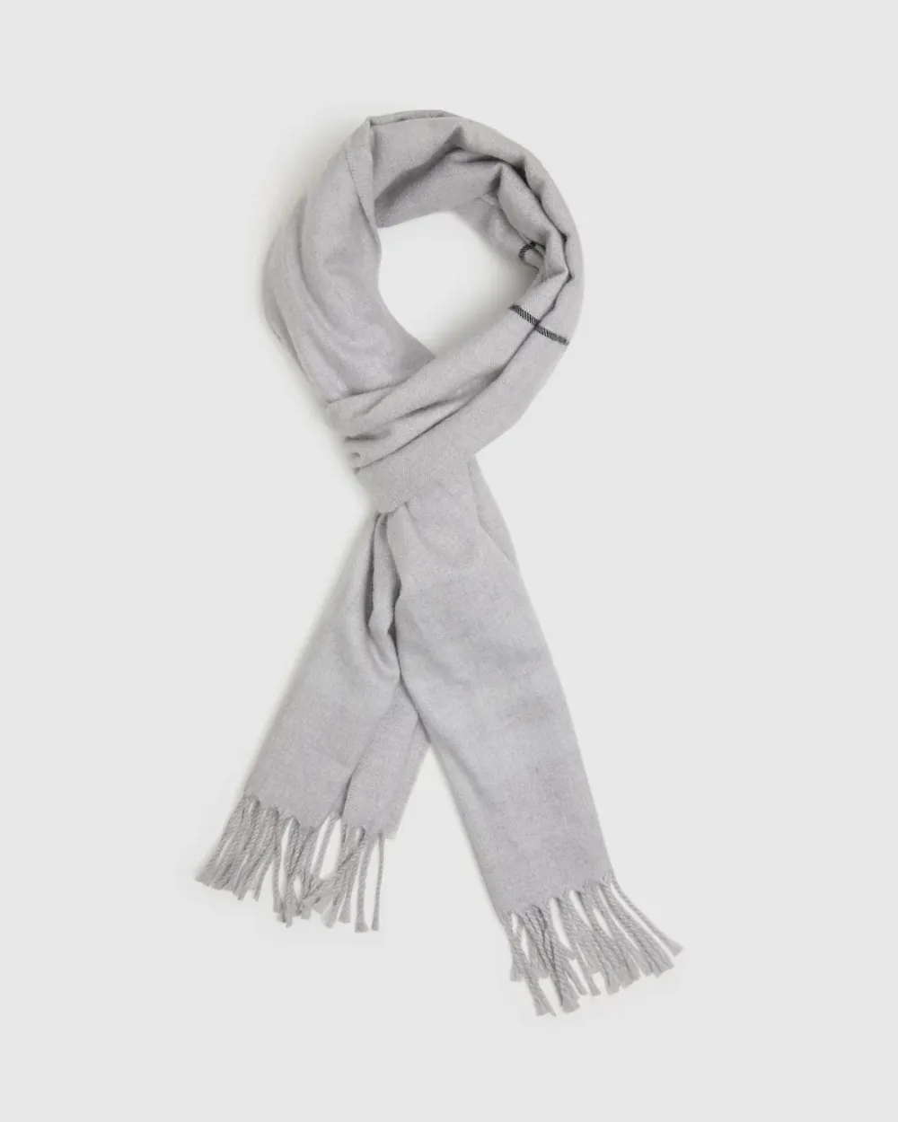 GREY MINIMALIST CHECKERED FASHION SCARF