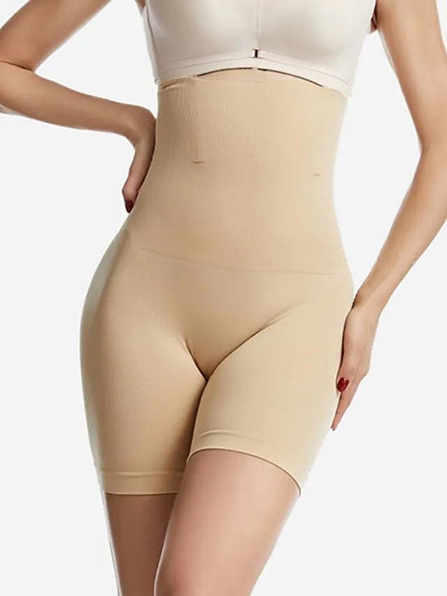 Women's Underwear Shorts Scrunch Butt Shorts Shapewear Black Red Brown High Waist Fashion Casual Comfort Home Daily Gym High Elasticity Short Tummy Control Plain M / L XL / XXL XS / S 3XL 4XL