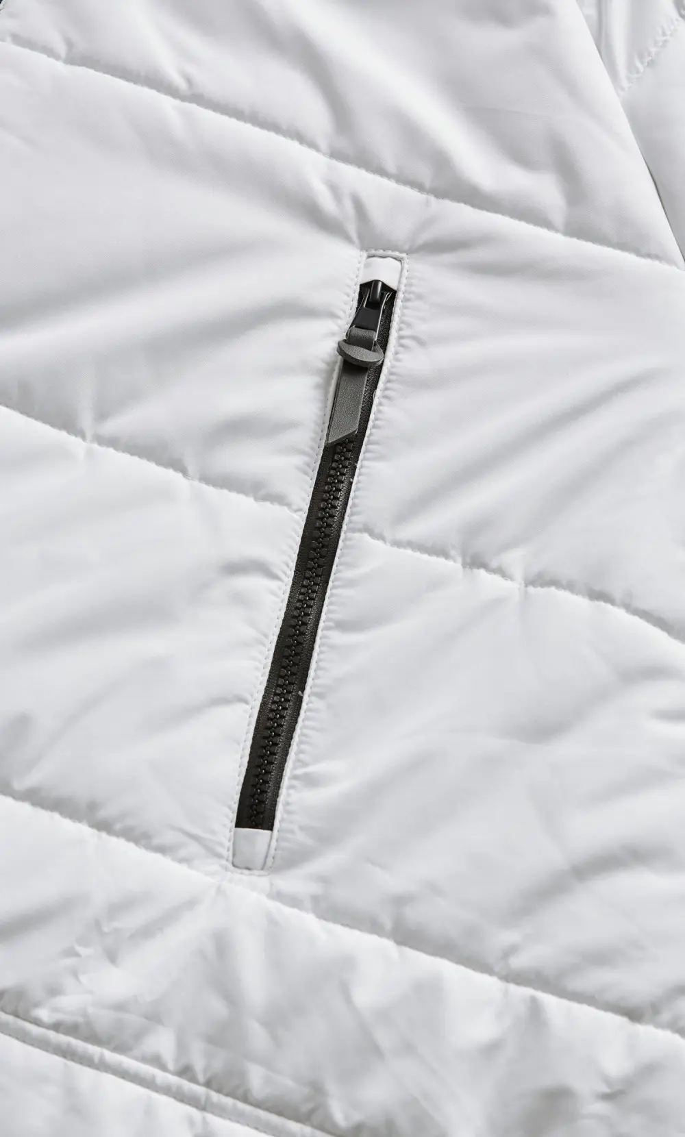 Evans White Longline Hooded Puffer Coat