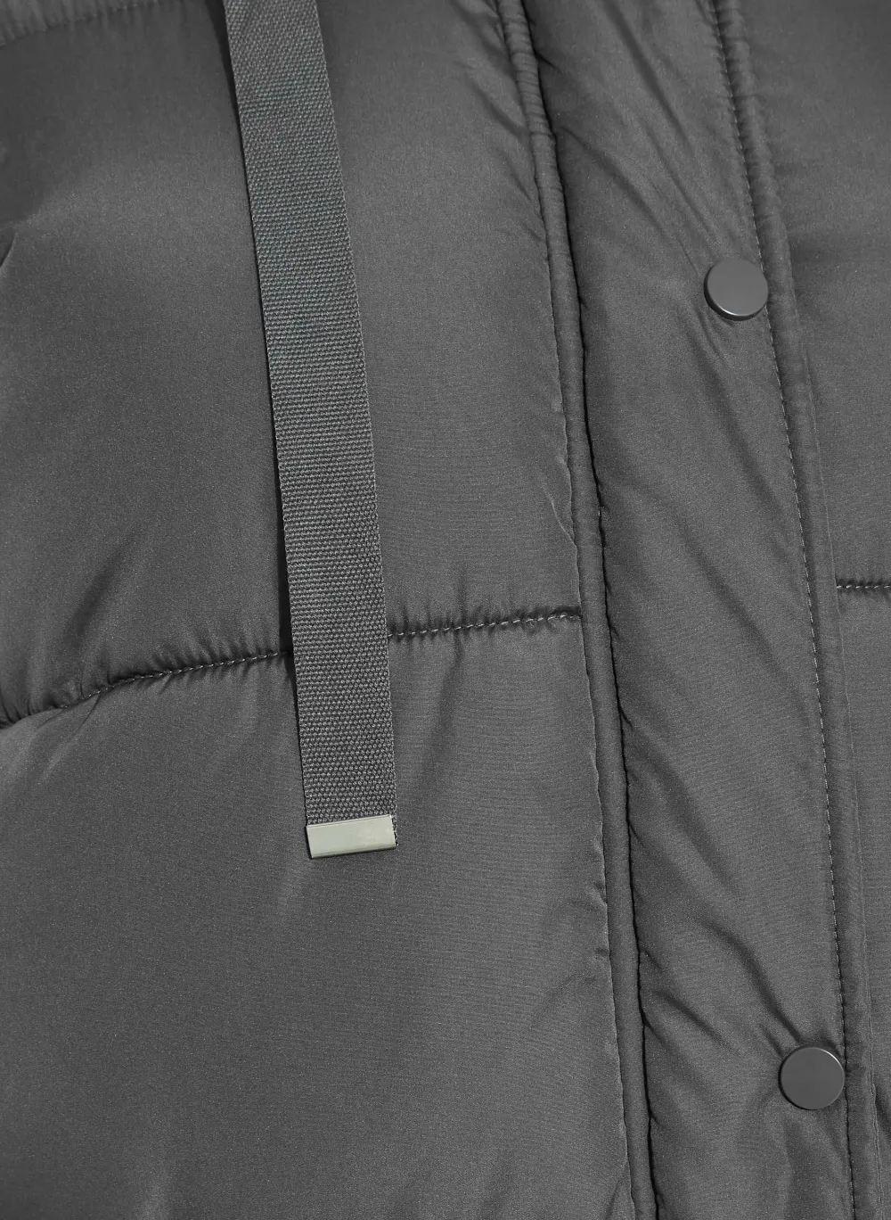 LTS Tall Grey Longline Puffer Gilet