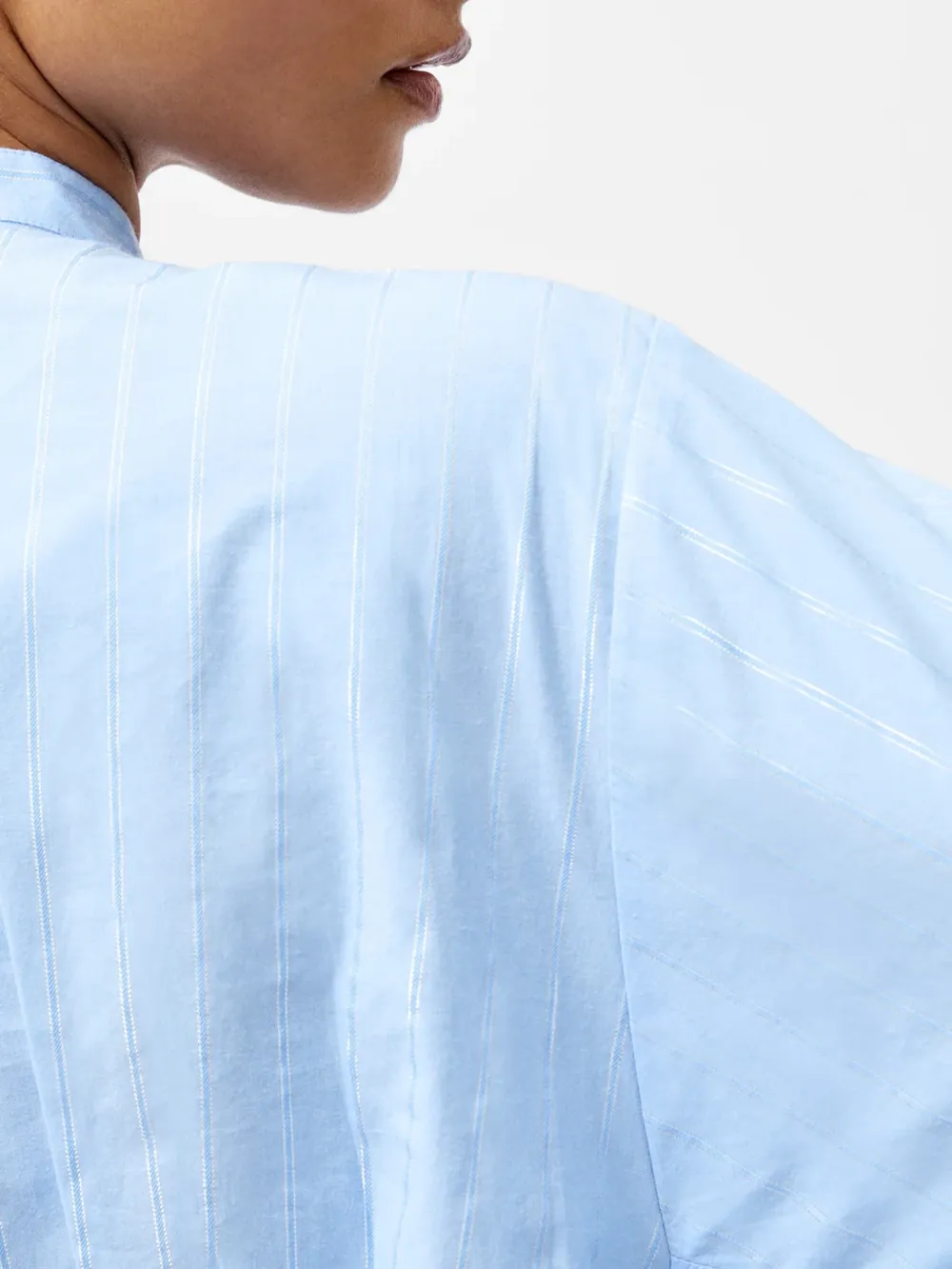 Classic Modern Striped Stand Collar Shirt