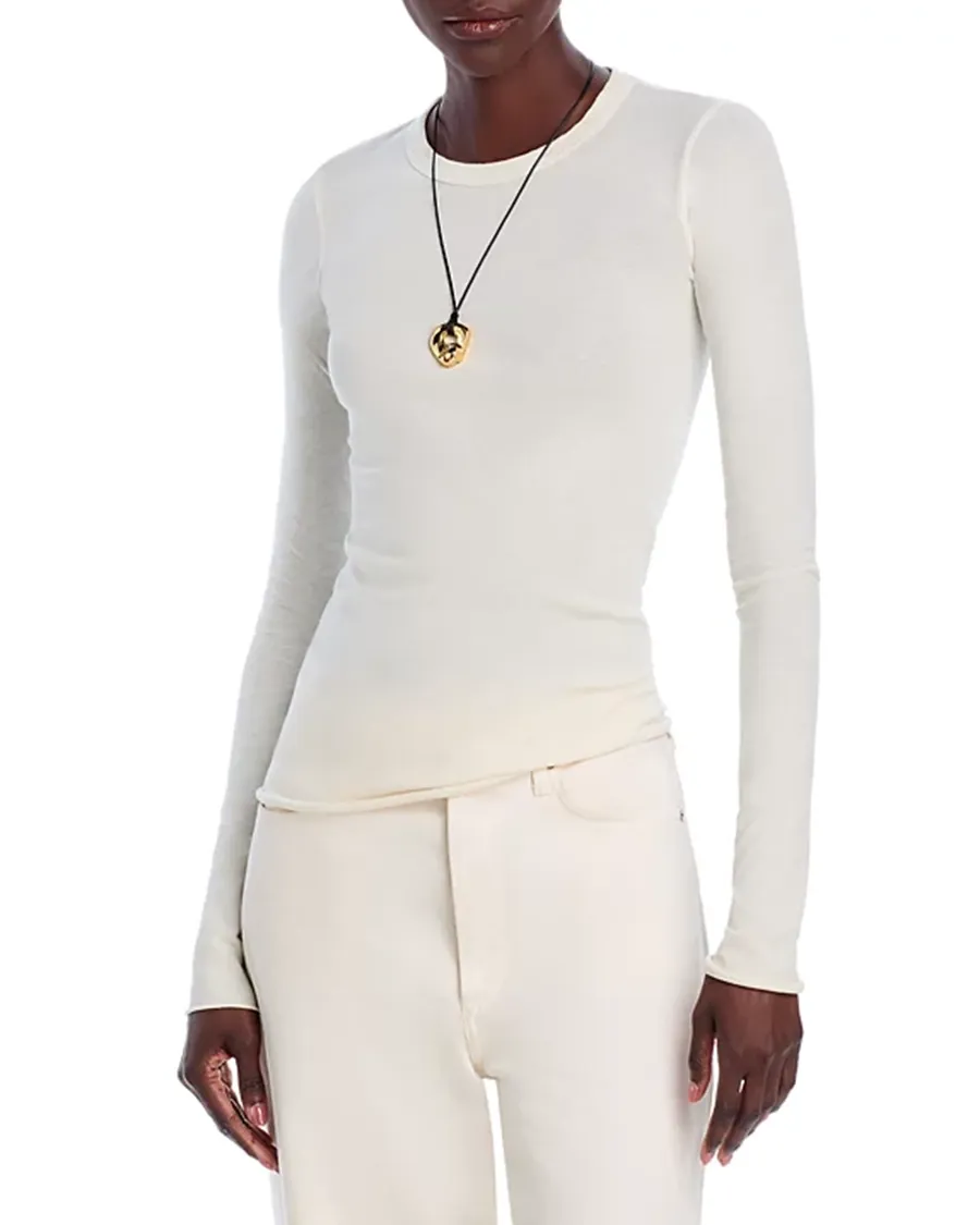 Long Sleeve Crew Neck Cotton Tee