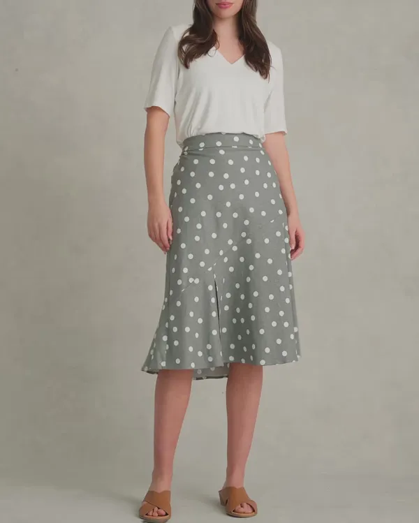 Printed Linen Skirt