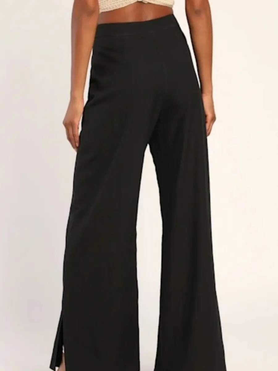 Slit High Waist Pants