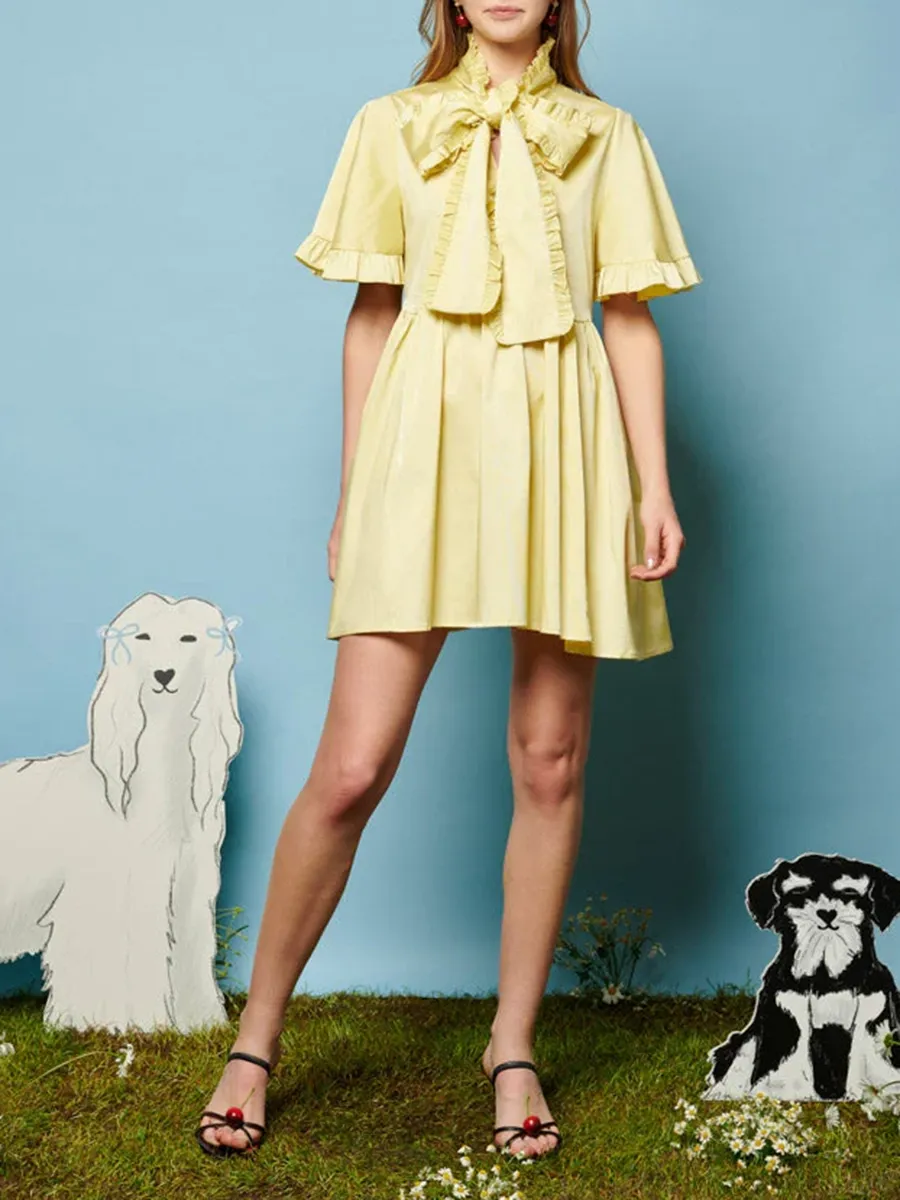 Simplicity Reimagined Bow Mini Dress