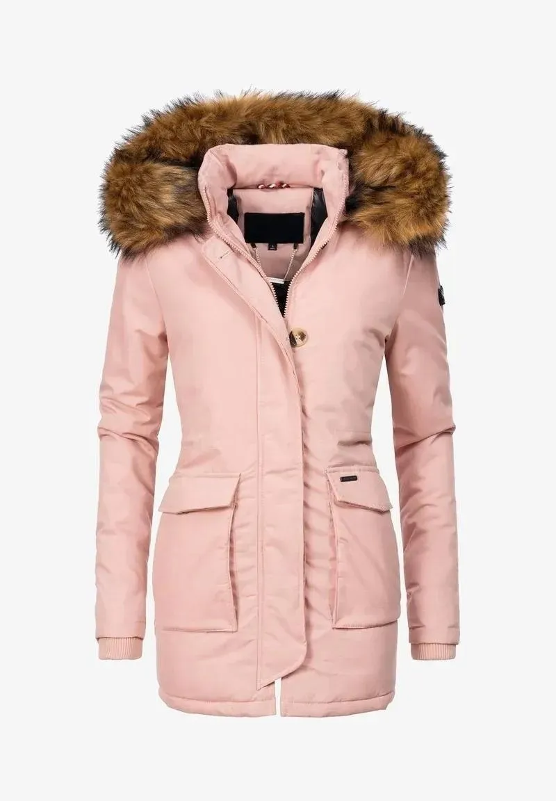 Women's windproof parka Pink