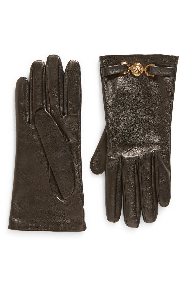La Medusa Silk Lined Leather Gloves
