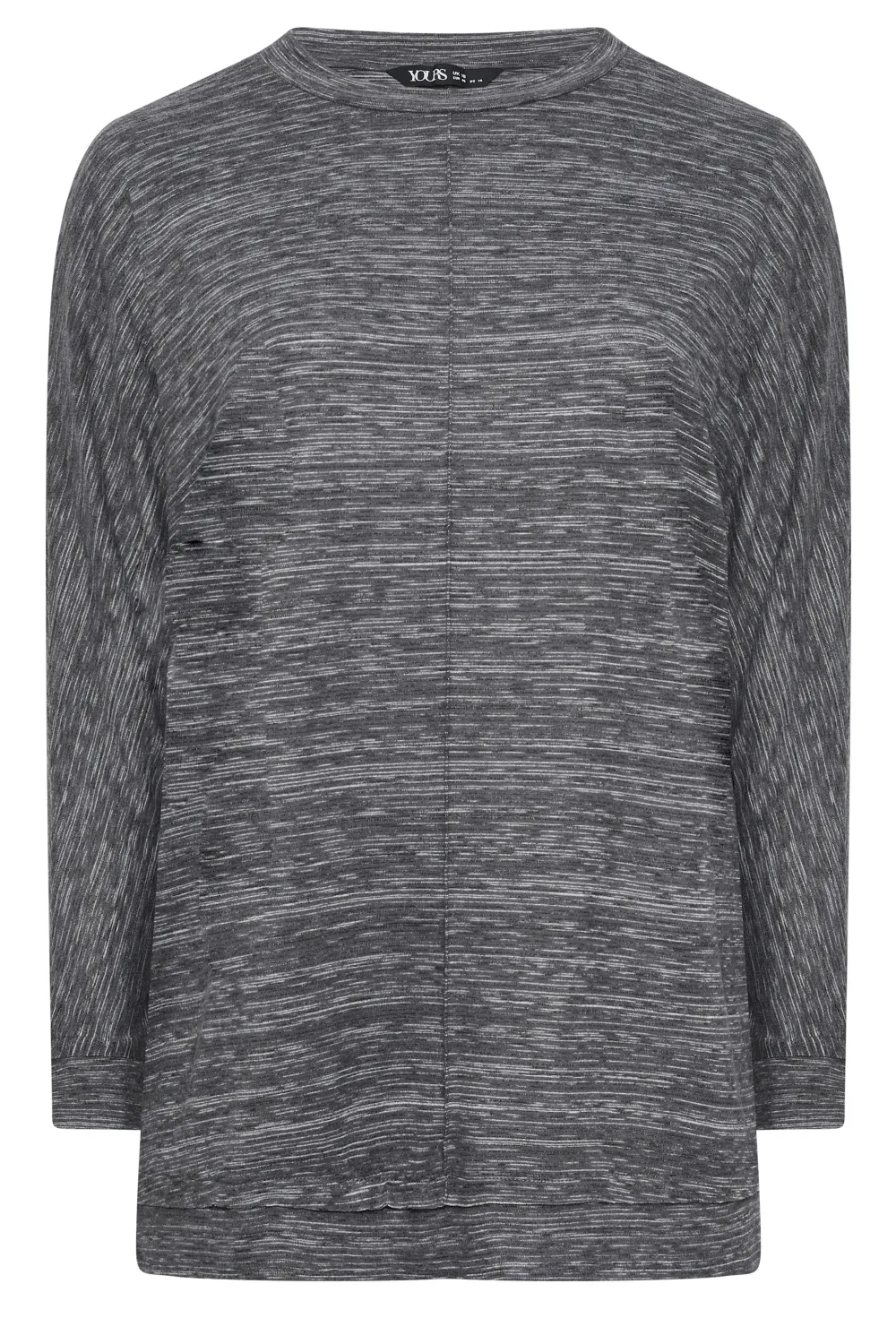 YOURS Curve Charcoal Grey Soft Touch Front Seam Jumper