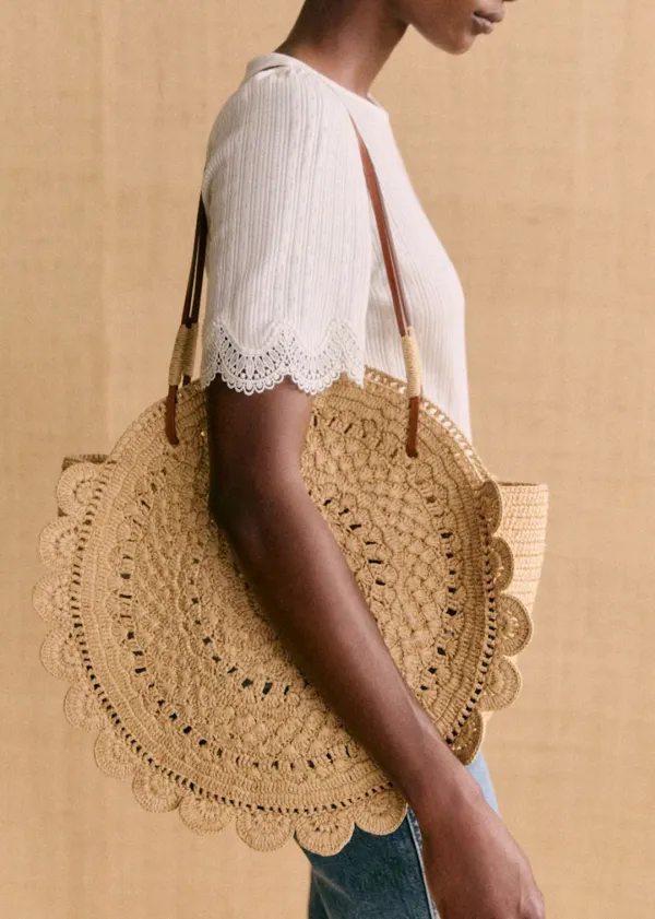 Organic Cotton Lace Trim Short Sleeve T-Shirt