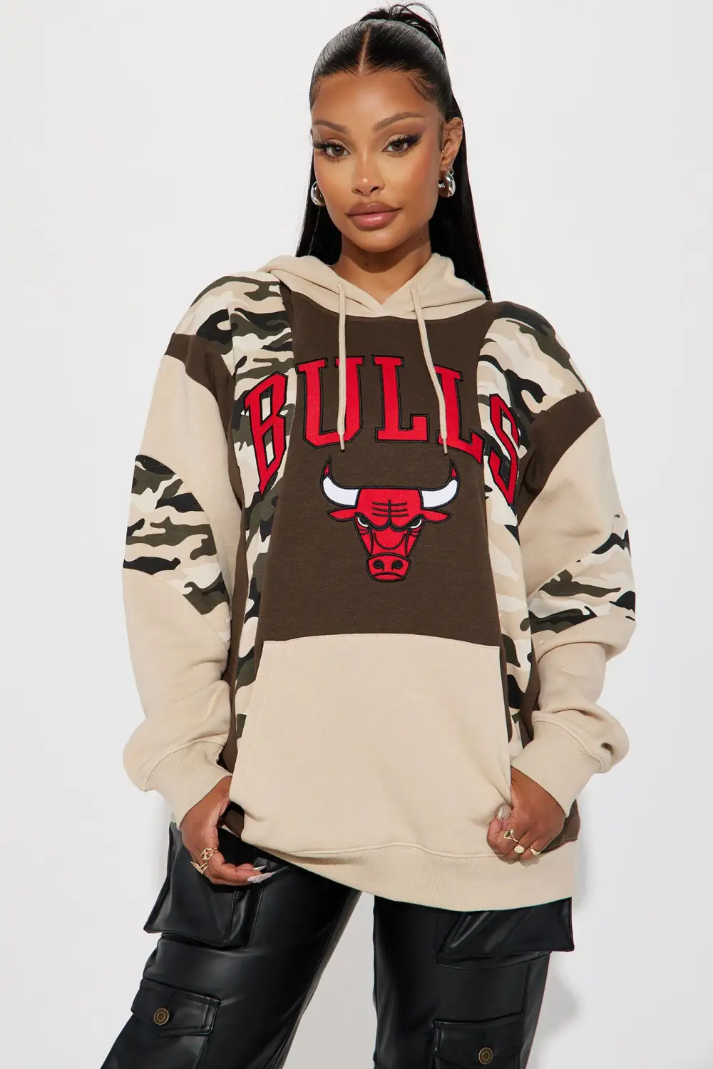 Bulls Camo Hoodie - Brown/combo