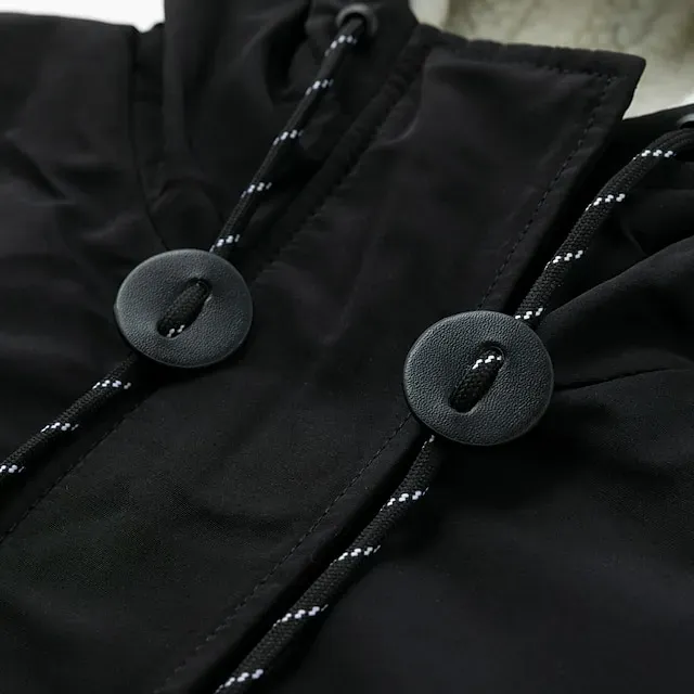 Women's Parka Waterproof Puffer Jacket Thermal Warm Heated Coat Fleece Lined Winter Coat Windproof Outdoor Zip up Hooded Coat Sports Hiking Jacket Purple Pink