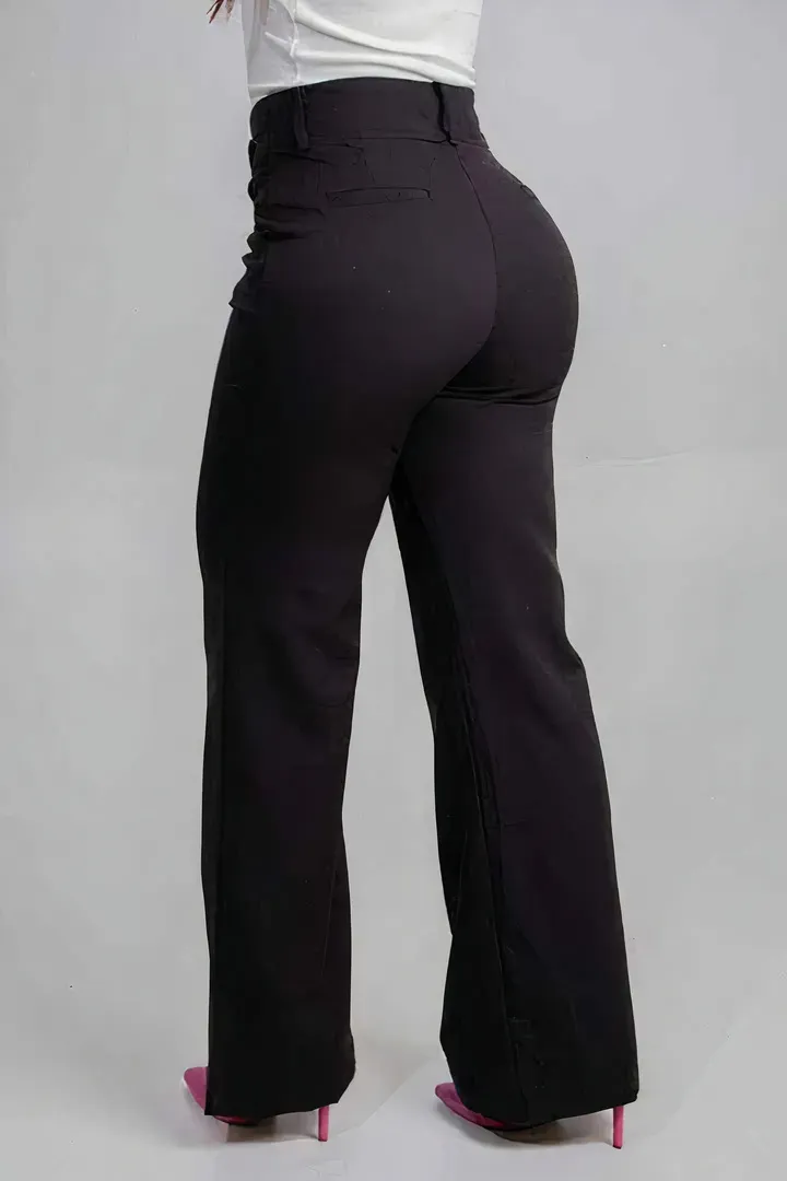 High Waist Pocket Wide Leg Jeans