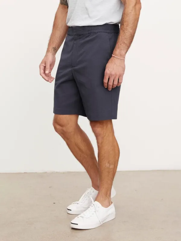 Dark Gray Elastic - Waist Men's Shorts