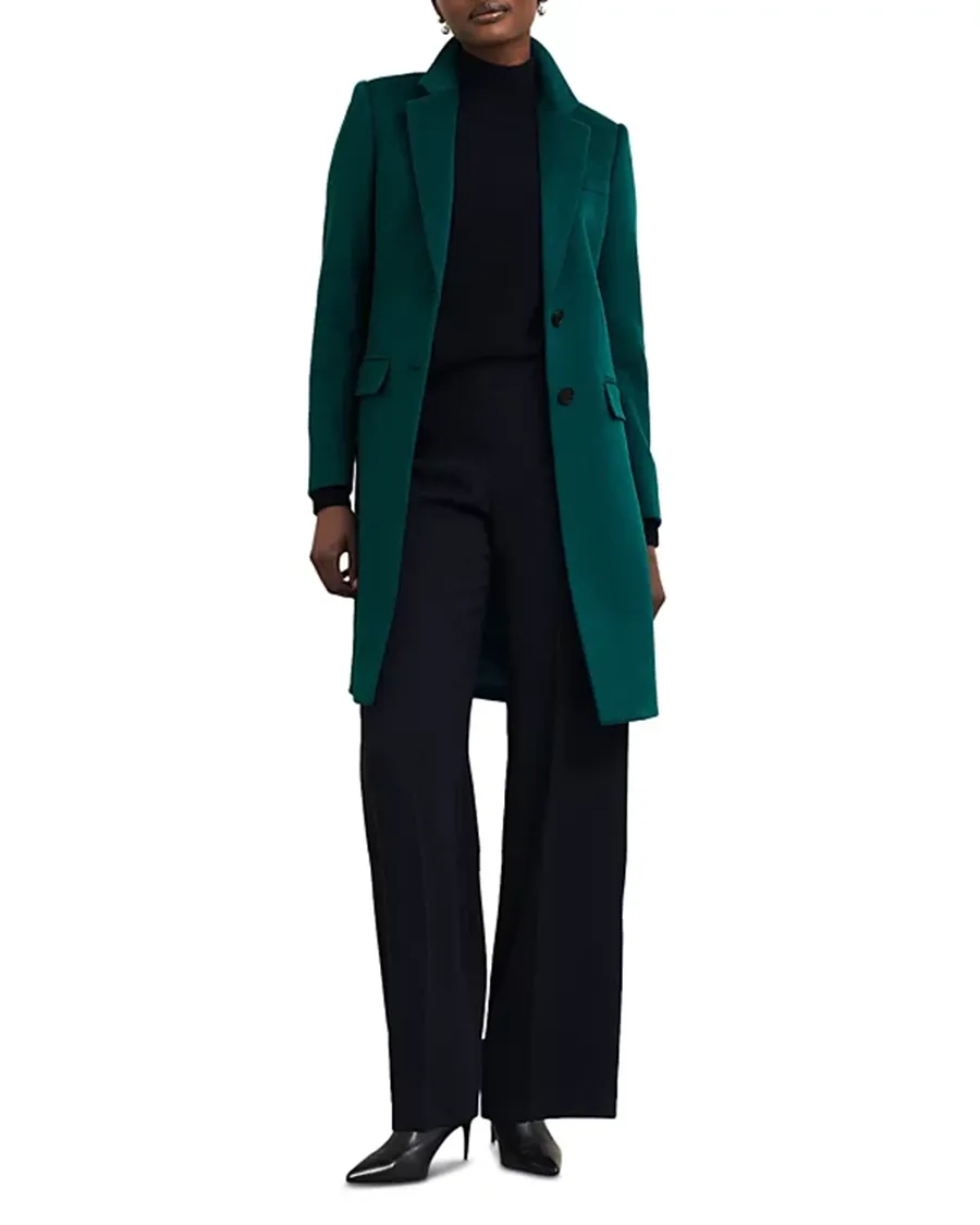 Flap Pockets at Front Wool Coat