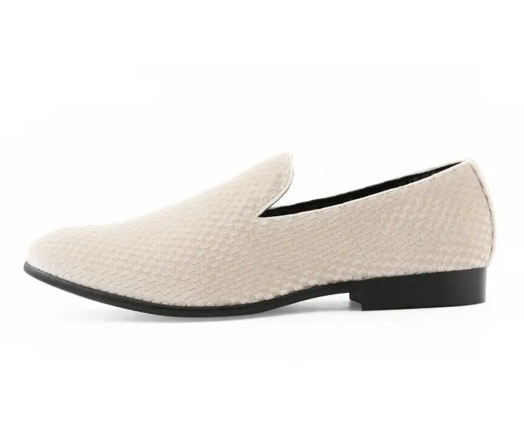 Beige Smoking Loafers