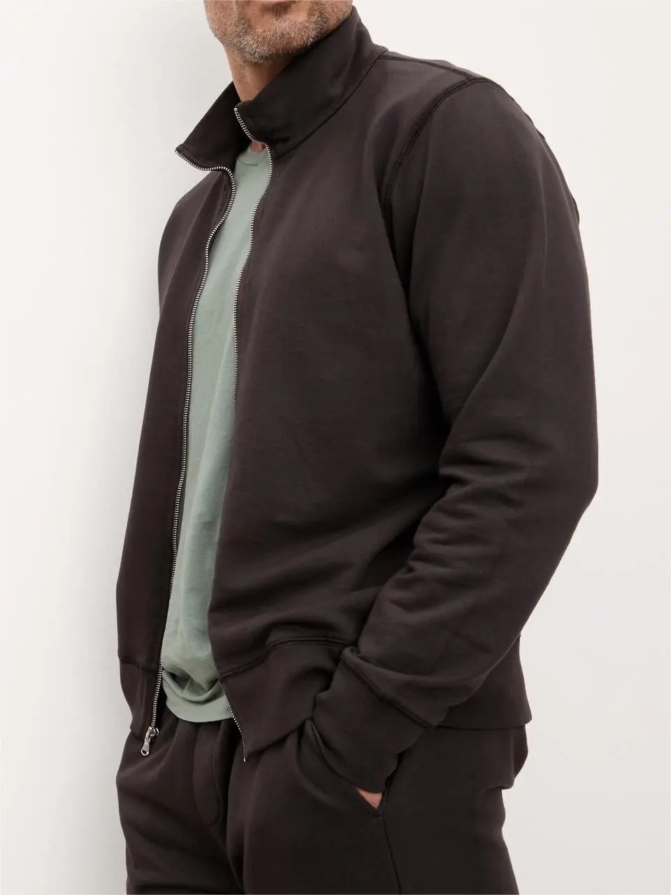 Men's Stylish Half Collar Knit Coat