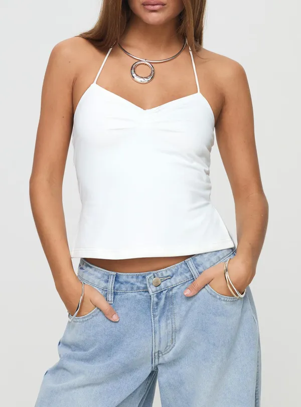 White Spaghetti Strap Tank Top