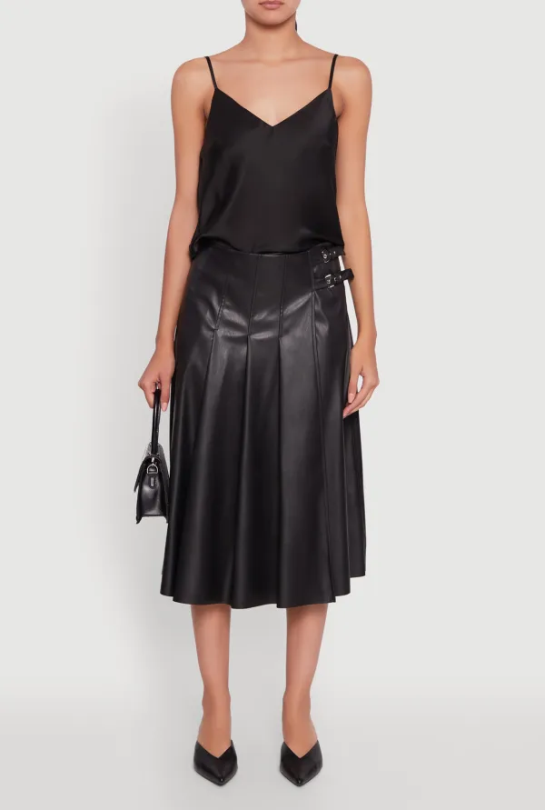 Leather Midi Skirt