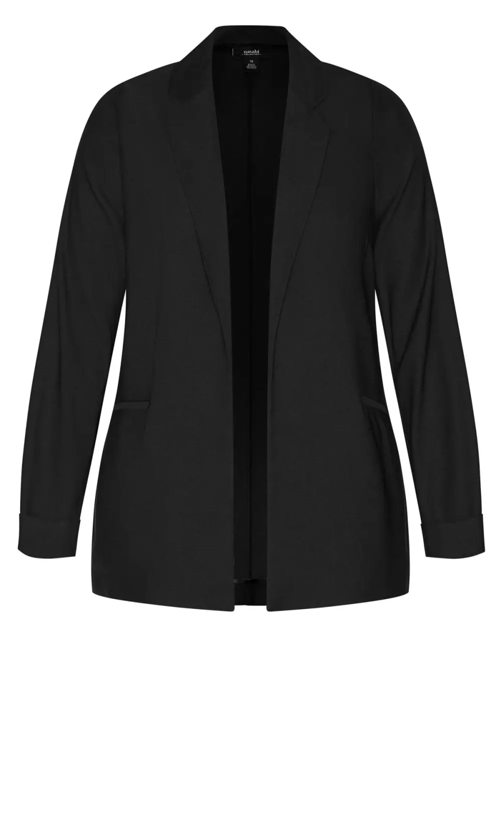 Evans  Black Satin Back Blazer