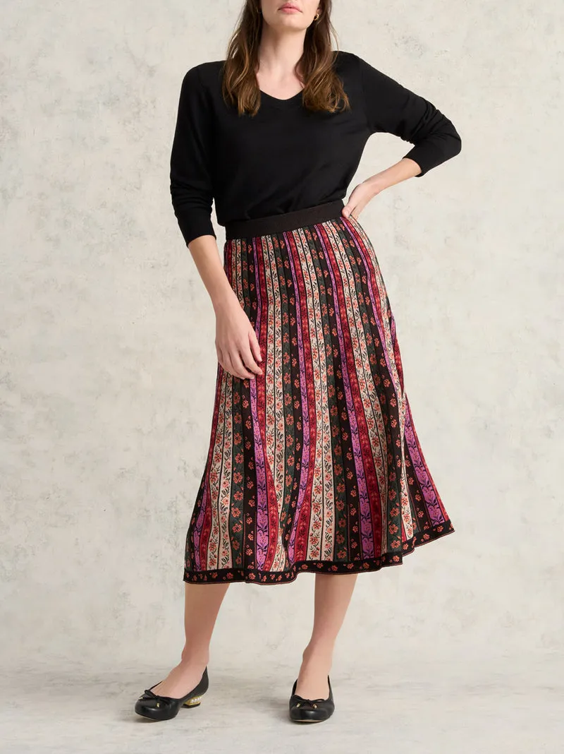 Folk Jacquard Knit Skirt
