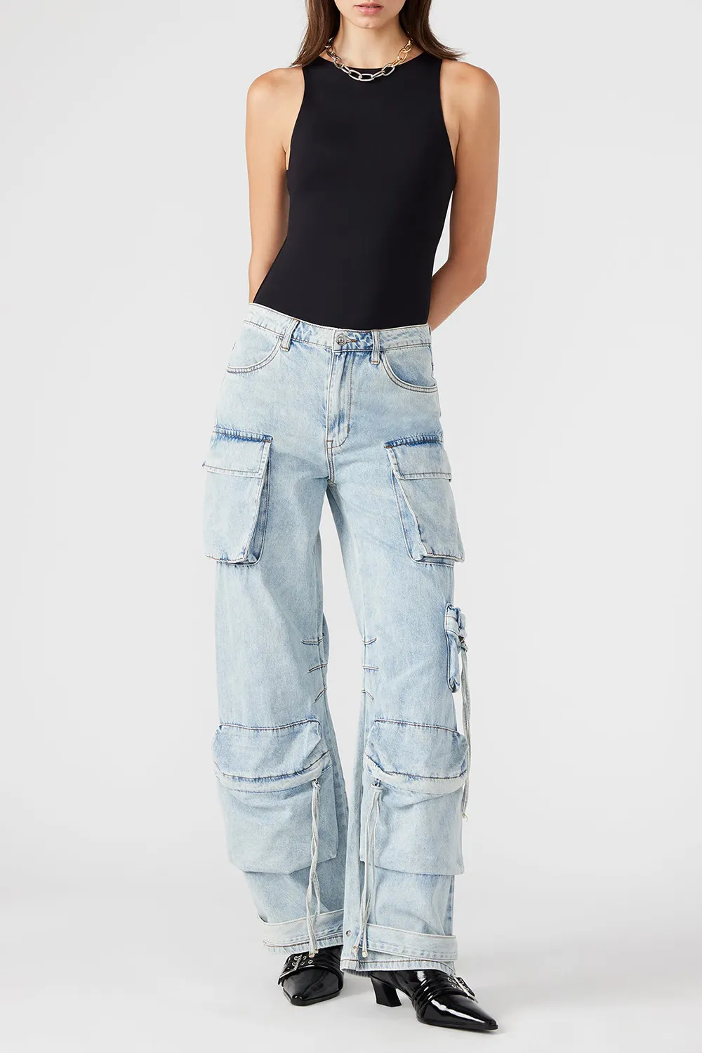 TWO SIDE POCKETS DENIM PANT