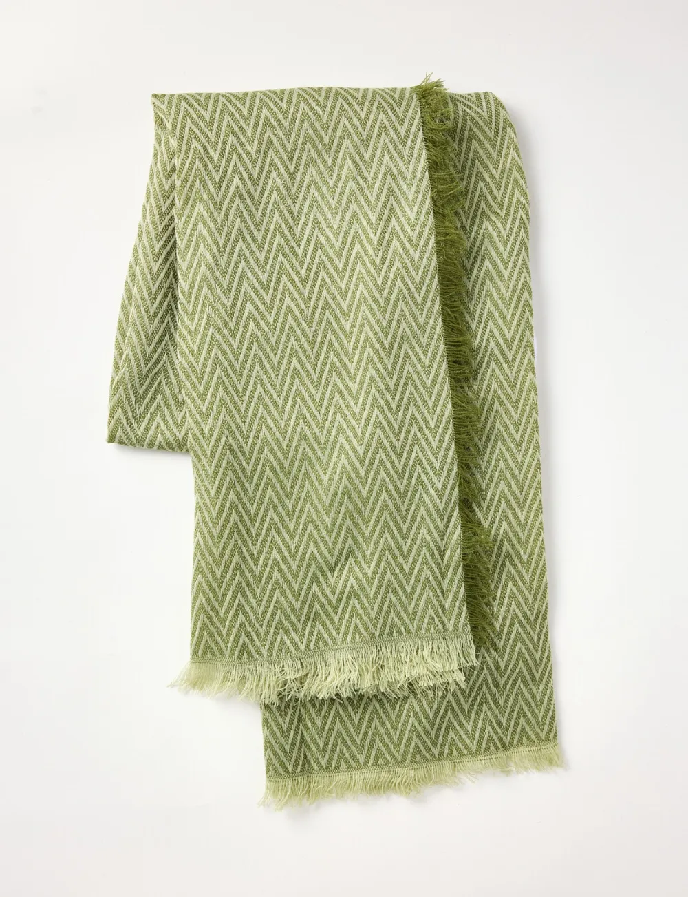 Fresh Green Herringbone Scarf