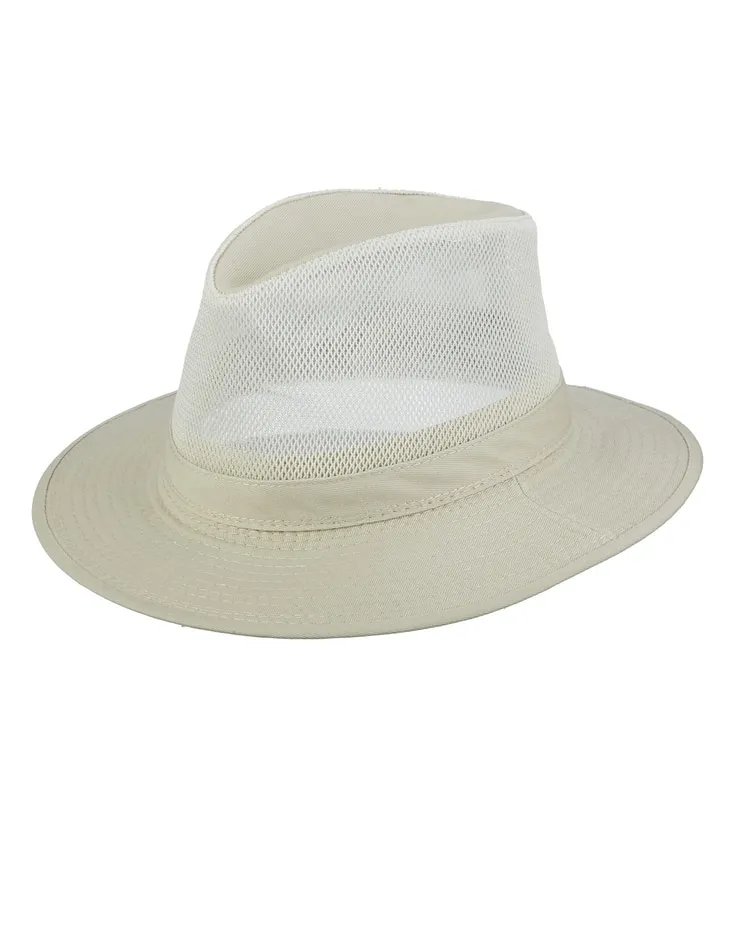 Breathable Mesh Safari Hat in Taupe