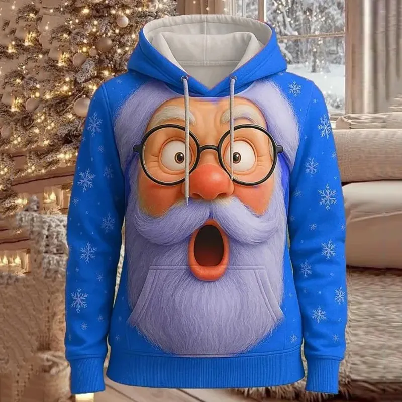 Women's Christmas Funny Santa Art Hoodie