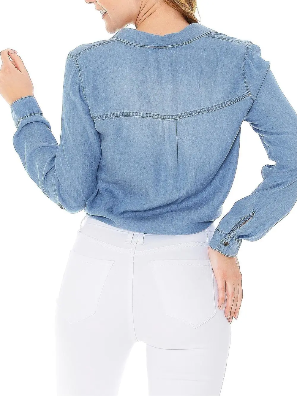 Button Up Long Sleeve Blouse