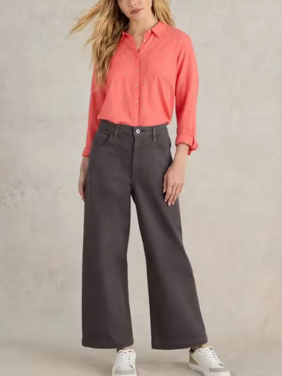 Cropped Wide Leg Jean