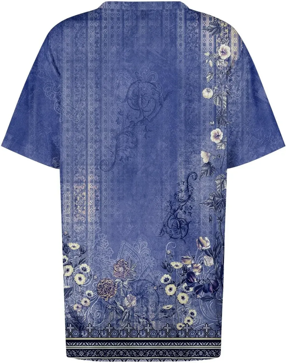 Plus Size Tops for Women Dressy Short Sleeve V Neck Shirts for Women Summer Tops for Women 2024 Floral Print Top