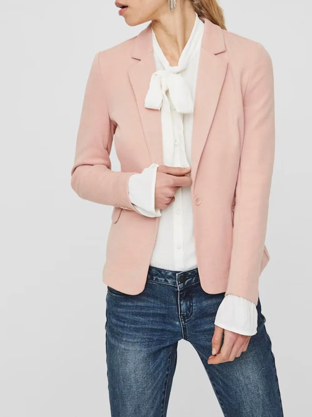 Plain Colored Casual Style Blazer