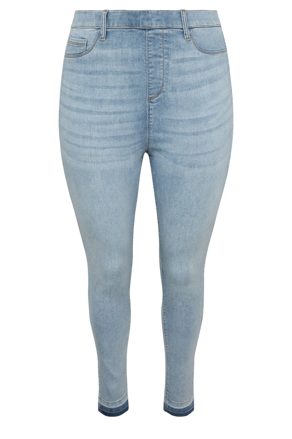 YOURS FOR GOOD Curve Light Blue Turn Up GRACE Jeggings
