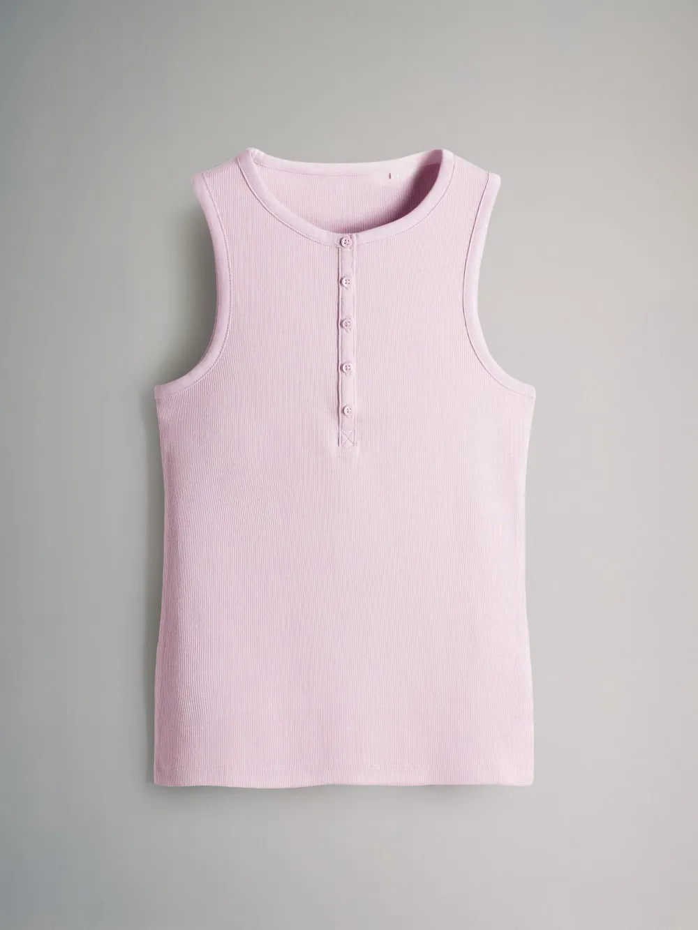 Ribbed Henley Tank Top Set 4 Pieces