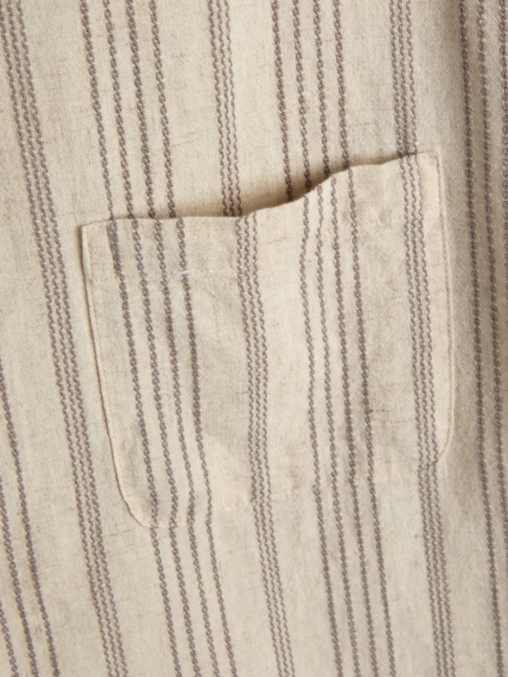 Long Sleeve Sand Cotton-Hemp Shirt