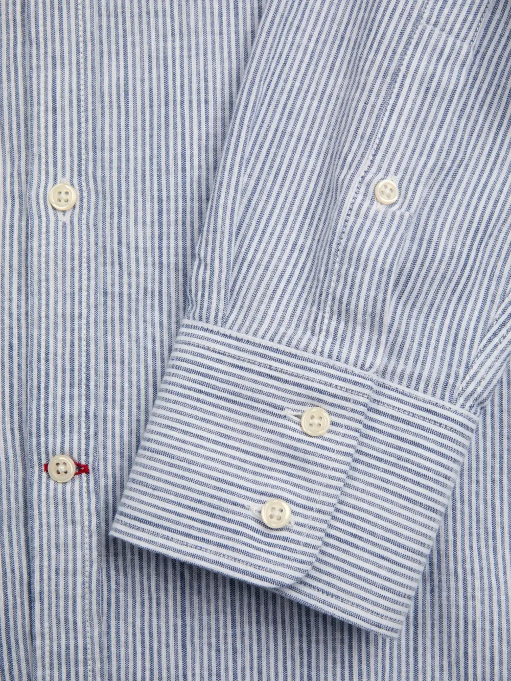 Blue Long Sleeve Casual Style Cotton Shirt