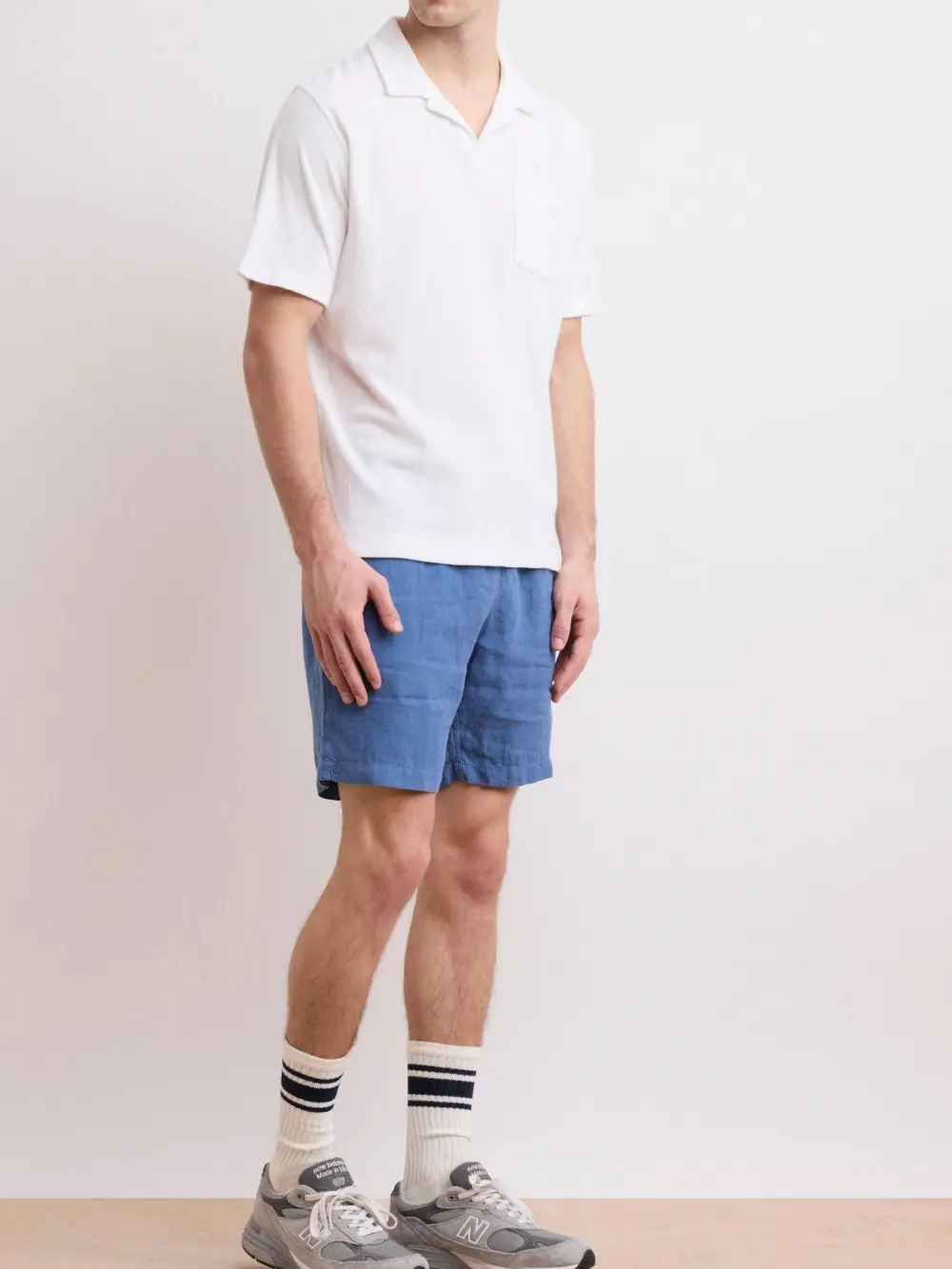 Loose Casual Comfortable Breathable Coronet Blue Swim Trunks