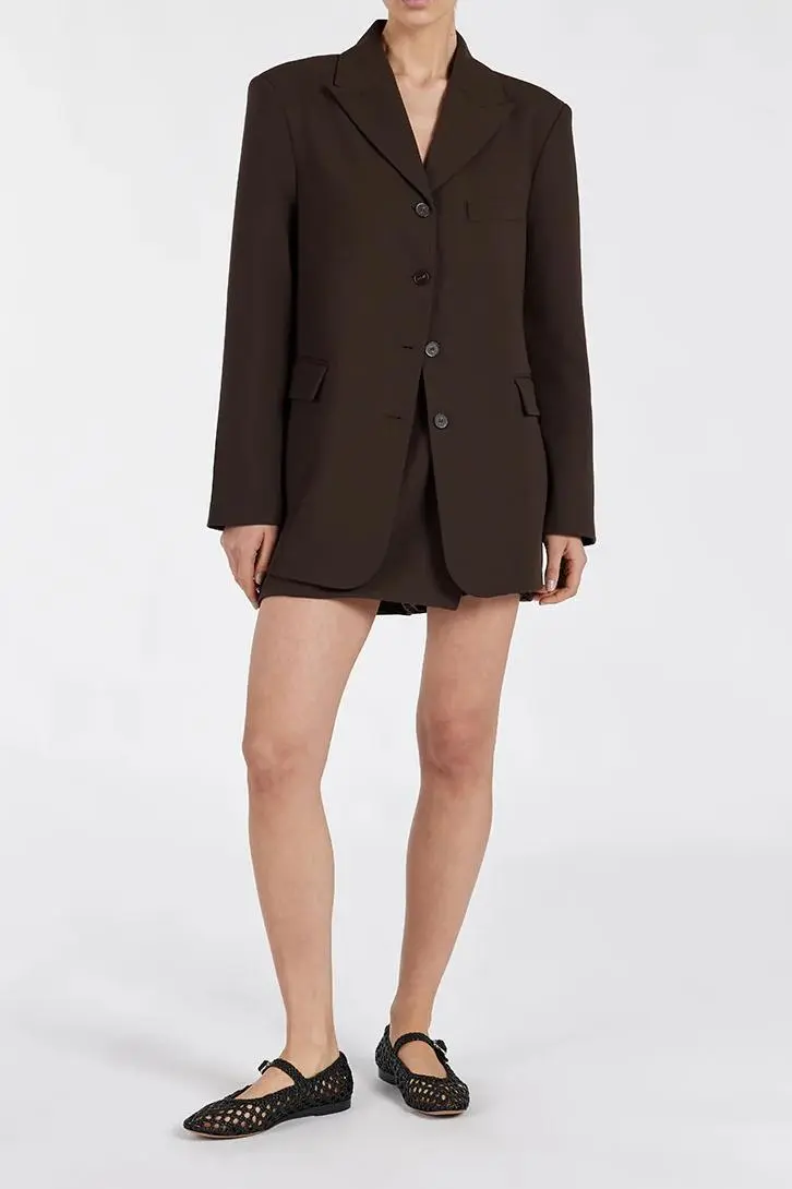 BITTER CHOC BOYFRIEND BLAZER