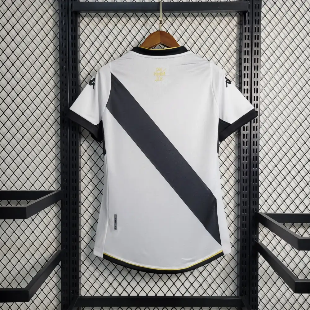 Camisa Vasco da Gama Away 23/24 Feminina - Branca e Preta