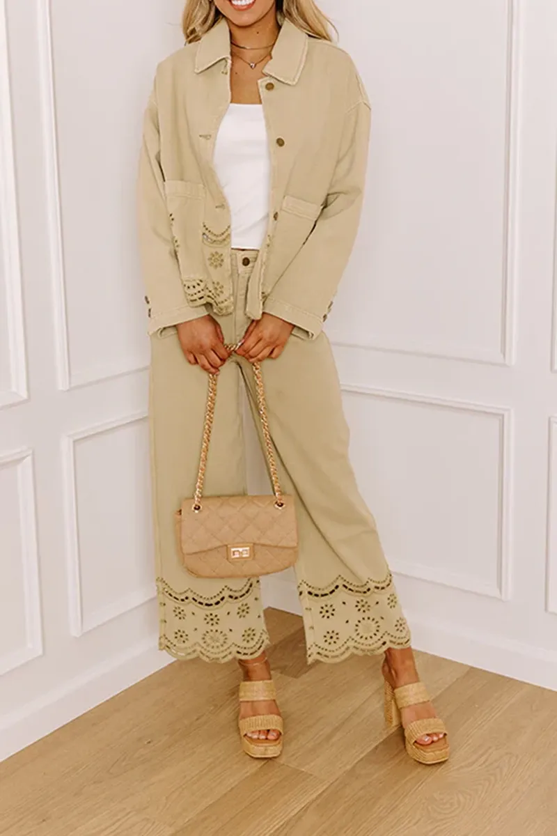 Wrinkle-Resistant And Versatile Hollowed-Out Women's Jacket