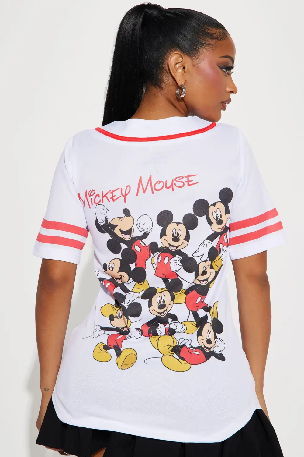 Mickey Mouse Graphic Jersey - White