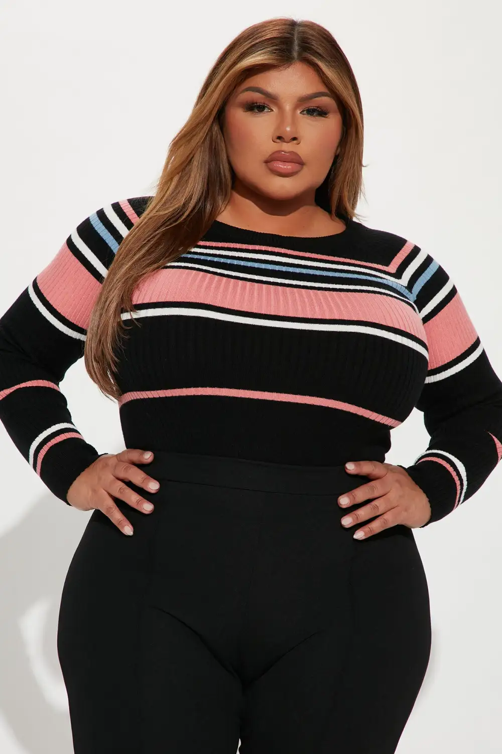 Stripes For Days Sweater - Black/combo
