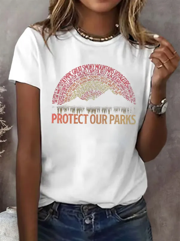 Protect Our Parks Word Art Comfort Colors T-Shirt