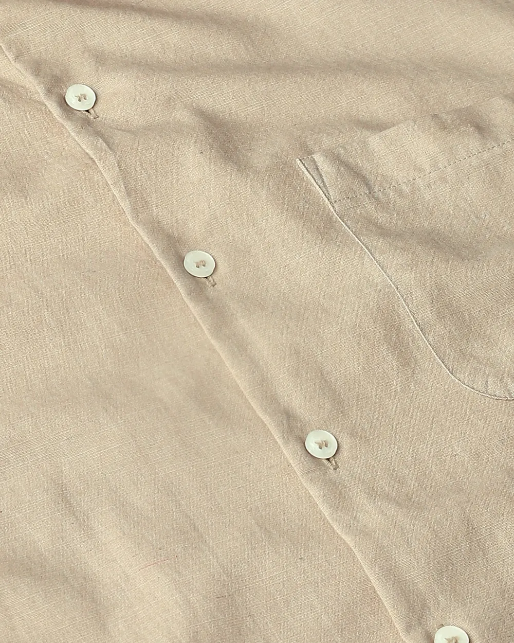 Leisure Simple Daily Slim-Fit Breathable Beige Shirt