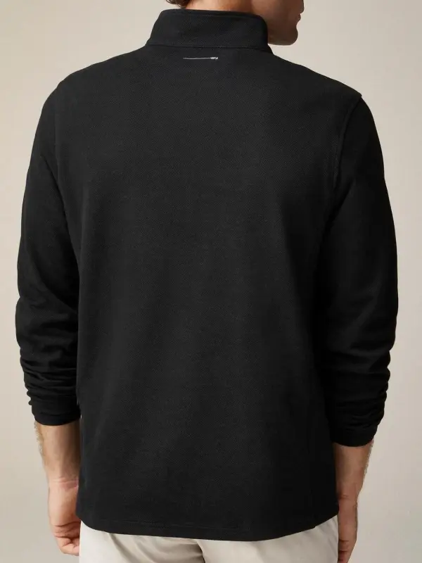 Black Quarter Zip Men's Sweatshirt