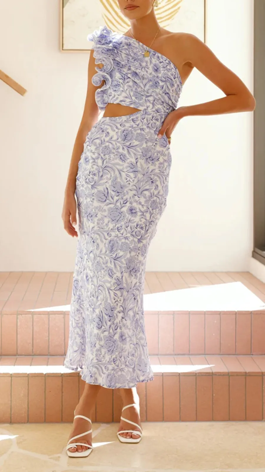 Side Cut Out Design Maxi Dress